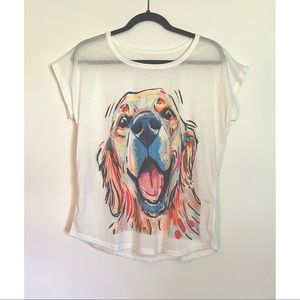 ✨NWOT✨ Golden Retriever Water Color Tee